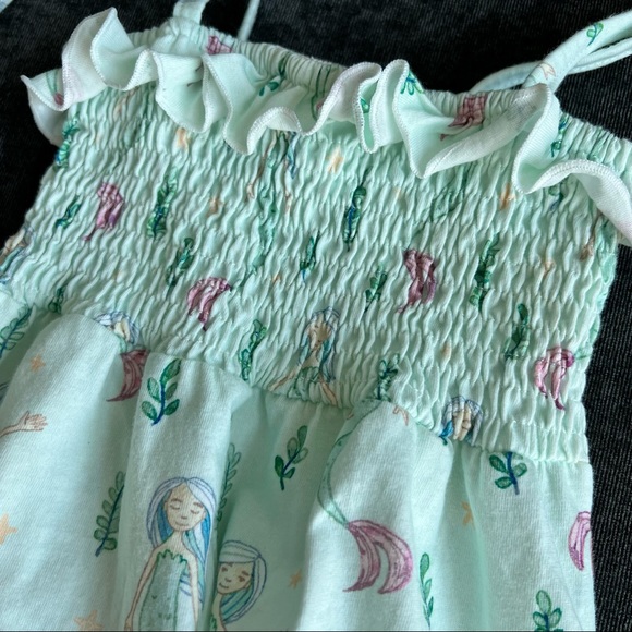 Sweet Honey Mermaid Smocked Romper Size 12 Months - Picture 3 of 8